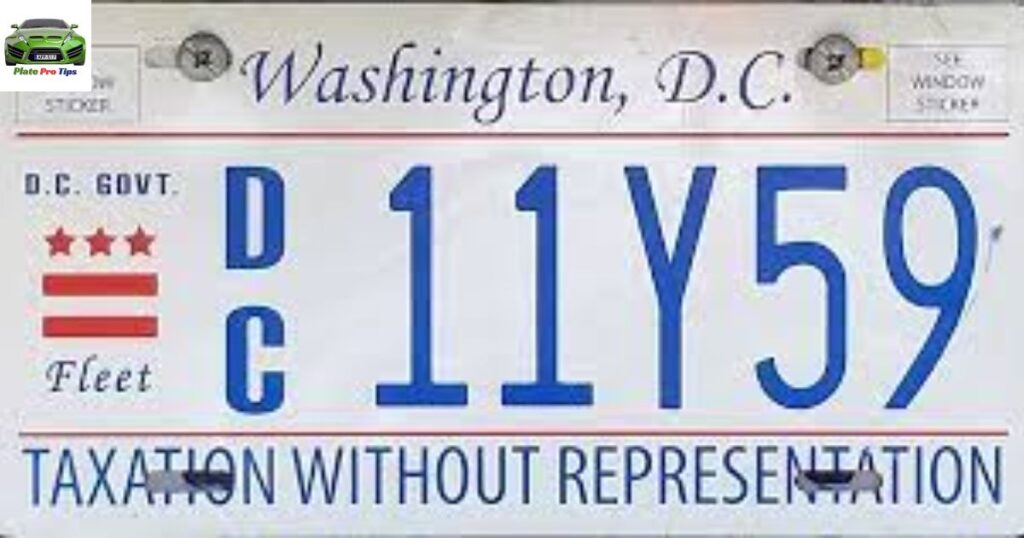 Washington, D.C. Fleet License Plate