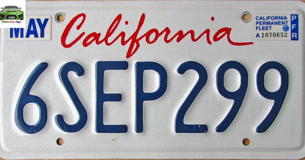 California Fleet License Plate