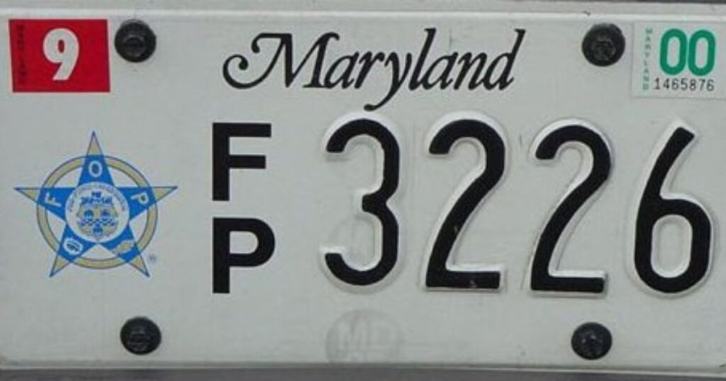 fp license plate maryland