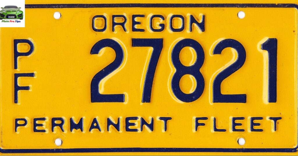 Oregon Fleet License Plate