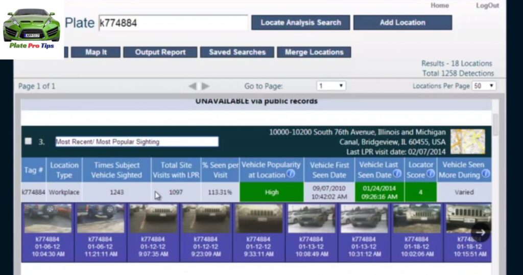 Understanding License Plate Reports