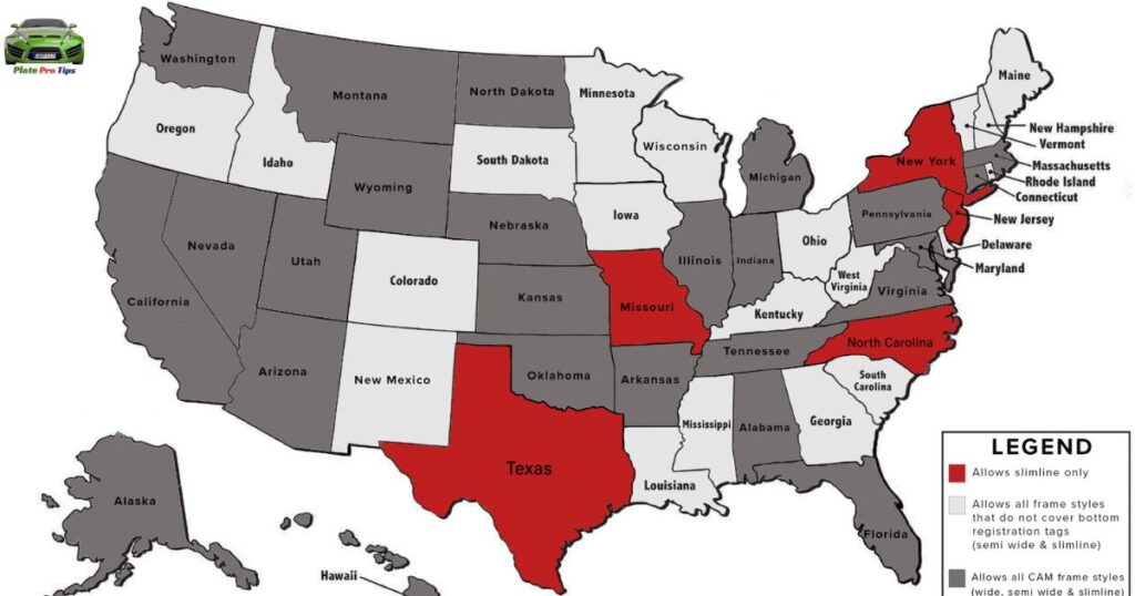 How many states require front license plates?