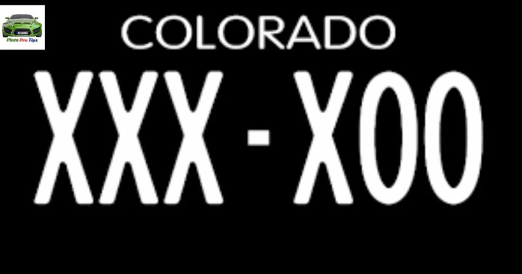 colorado black license plate