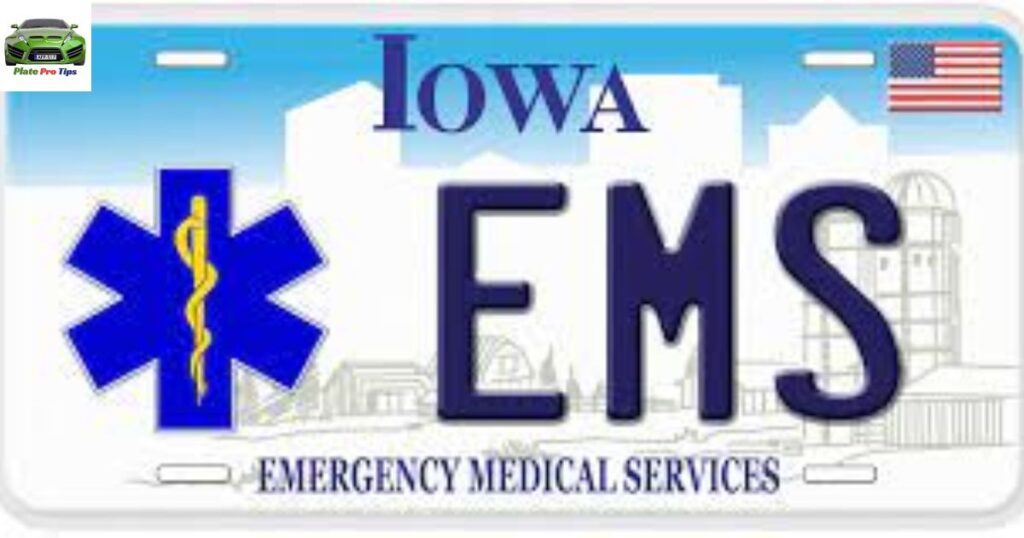 Iowa EMS Novelty Car Auto License Plate