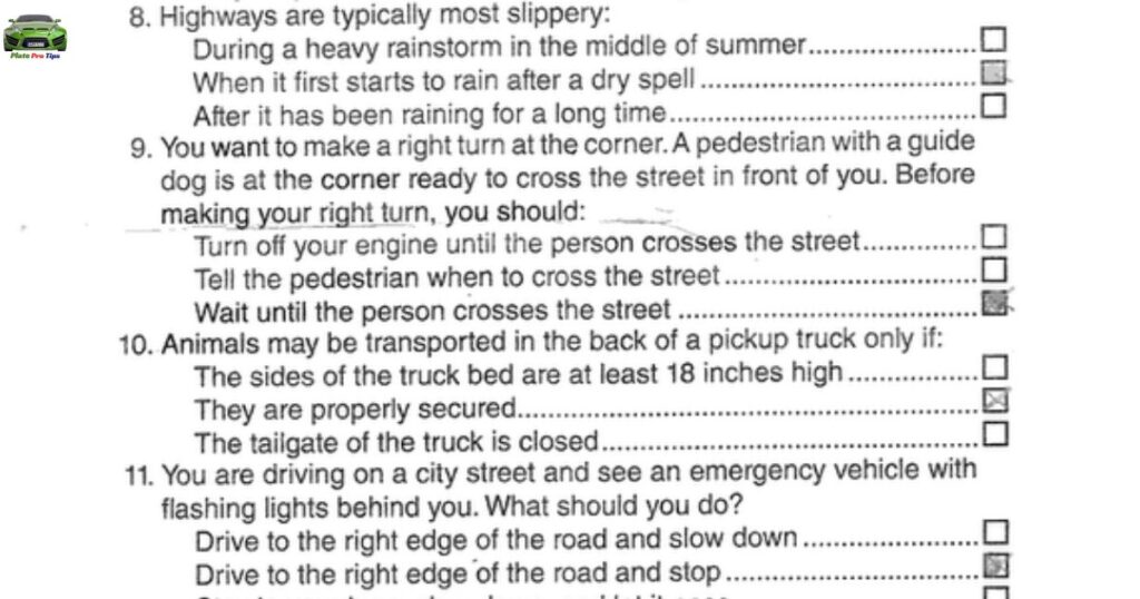 printable dmv practice test with answers california