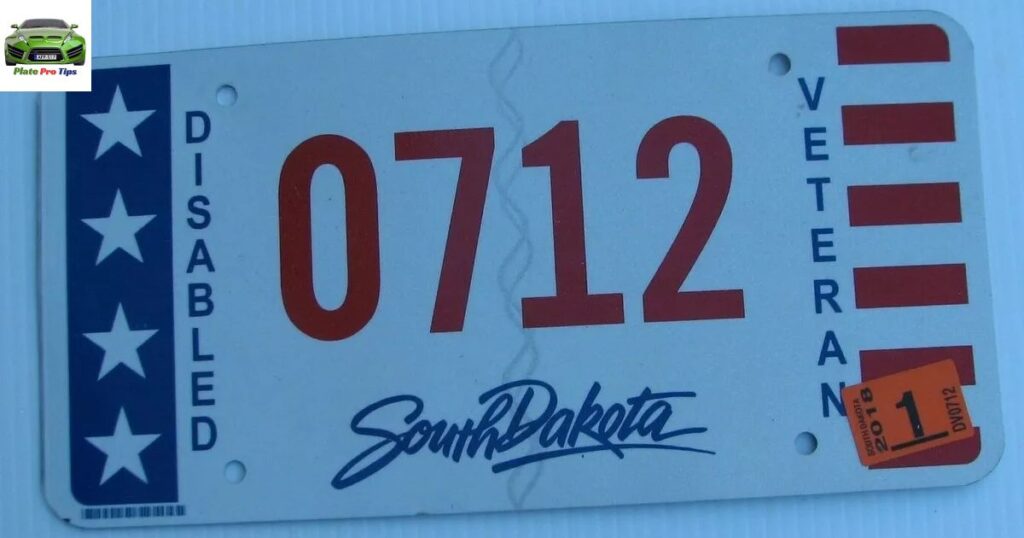 South Dakota Veteran Novelty Car Auto License Plate