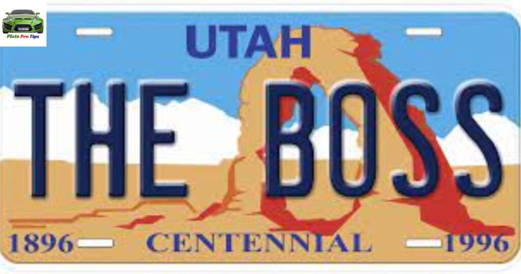 Utah The Boss Novelty Car Auto License Plate