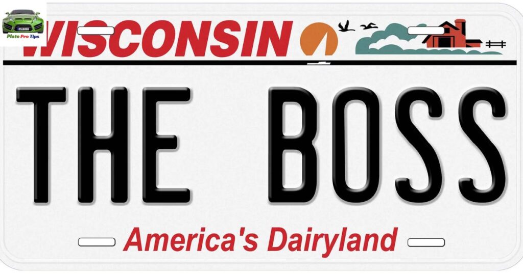 Wisconsin The Boss Novelty Car Auto License Plate