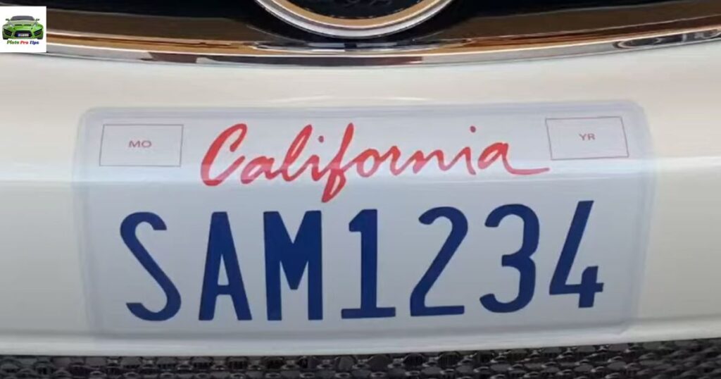 california license plate stickers front or back