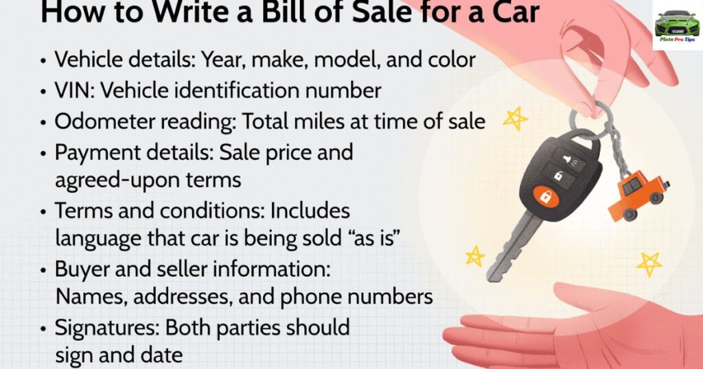 Bill of sale of motor vehicle