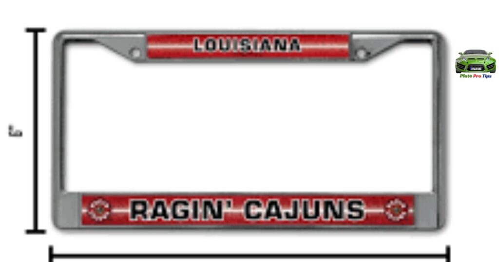 Louisiana Lafayette Laser Etched Chrome License Plate Frame (Glitter)